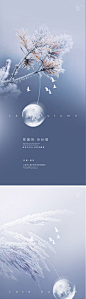寒露霜降创意系列海报-源文件