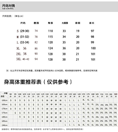 啊瞒1990采集到尺码表