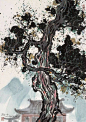 吴冠中(1919—2010) 画中的树木山林