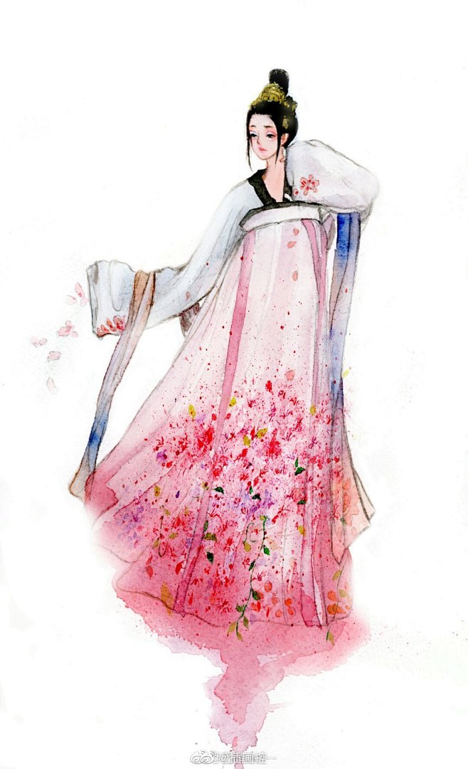 古代女子图鉴| 手绘 插画 水彩古风