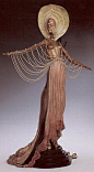 This contains an image of: Erte, L'Orientale (Bronze), Patina on Bronze, Sculpture