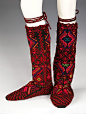 来自马其顿塞维亚镇的羊毛袜，19世纪40年代