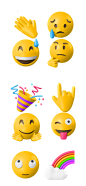 卡通趣味创意3D立体头像emoj表情包网页icon图标