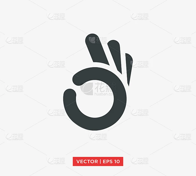 OK / OK手势图标矢量插图设计编辑可调整大小EPS 10素材-花瓣网