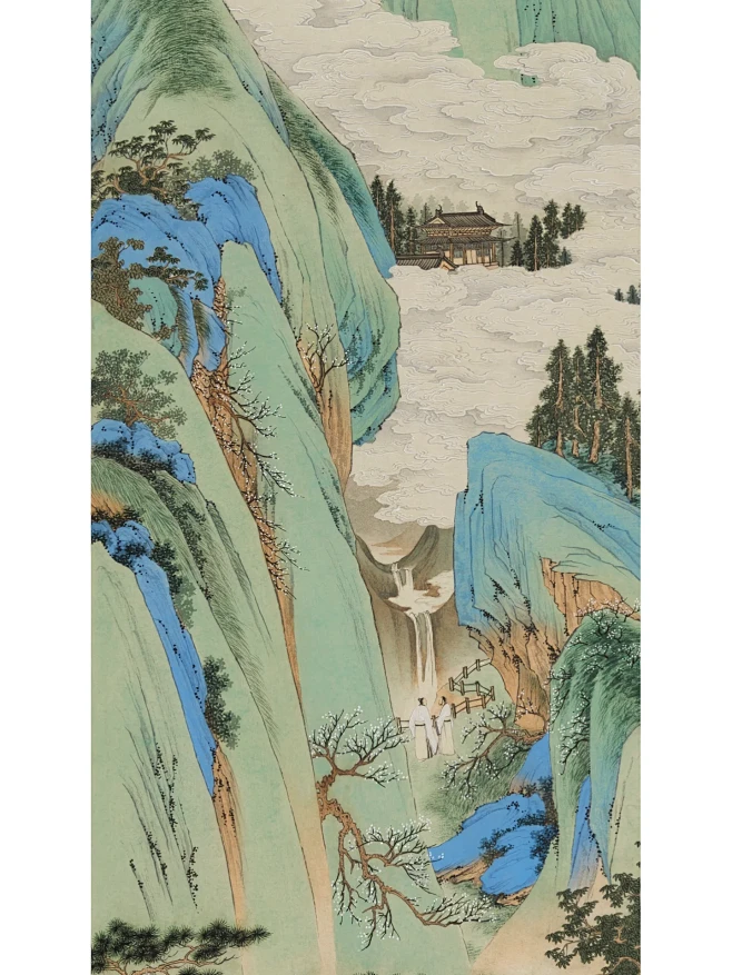 #国画 #国画山水 #中国画 #山水画 #青绿山水 #绘画笔记 #我的绘画日记 #只此青绿 #寻找小红书的绘画大神 #云