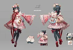人物角色时装概念插画