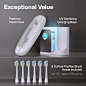 Amazon.com: Aquasonic Vibe Series PRO – Ultra-Whitening Power Toothbrush – 5 Modes & Smart Timers – UV Sanitizing Base – ADA Accepted (Charcoal Metallic) : Health & Household