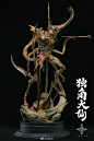 独角大仙～涂装完成，自己的原型，自己的坑，涂完交差，安心做新作去了。 ​​​​