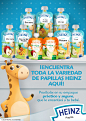 Papillas Heinz : Layout proposal for Heinz's new line of baby food.