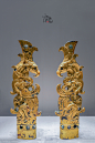 一只饭包的照片 - 微相册-秦 嵌料鎏金青铜神兽形饰 中国国家博物馆