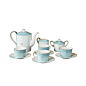 吉维尼 欧式美式家居样板间样板房咖啡杯套装整套茶具陶瓷摆件-淘宝网