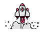 Dribbble Rocket