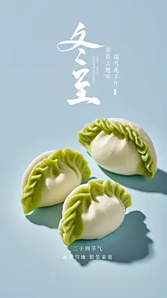 冬至简约节气唯美插画节日大气海报