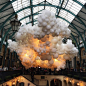 100,000 balloons become a cloud with a heartbeat in London's Covent Garden