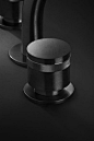 mgs milano contemporary widespread lav faucet with knob handles in jet black stainless with knurling detail - the ultimate guide to luxury plumbing by the delight of design