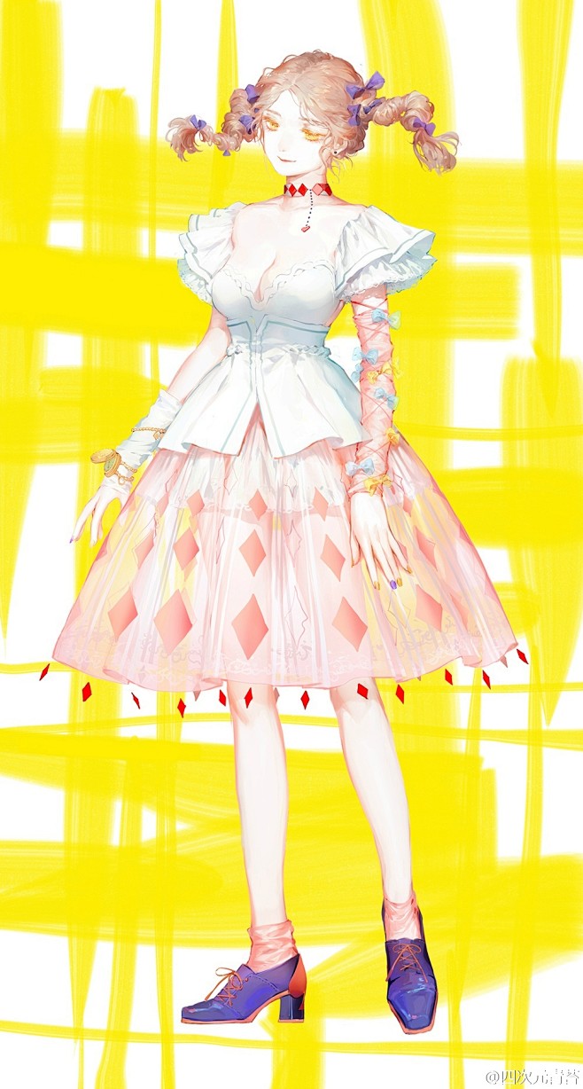 时装插画 服装插画 小清新 插画 服装穿...