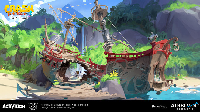 {游戏系列} 美国 Crash 4（场景...