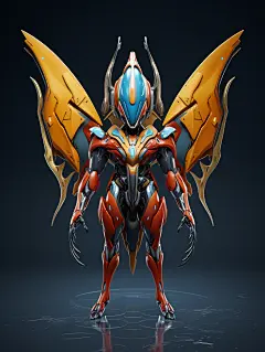 昆虫人形机甲设定素材 科幻机甲设计 机械人物插画临摹图游戏角色-淘宝网