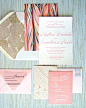 Pink Marbled Paper Invites