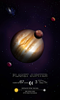 printable pdf, kids decor, printable poster, planet jupiter poster, ready to print, Planet Jupiter & Moons : Printable wallpaper/ poster of planet jupiter and his moons. Original illustration. Size: 100/60 cm