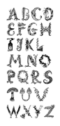 万圣节二十六个英文字母插画设计。| by Meni Chatzipanagiotou ​​​​
