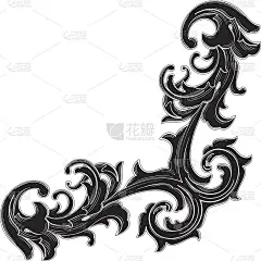 黑色复古的角落不错的元素_5710586533