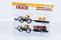 MKL740048 Pullback construction trucks with construction truck,fir 袋庄2只实色回力工程车拖工程车杉木 MKTOYS,美佳玩具 品类齐全的中国玩具出口商