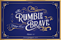 复古变形英文字体下载 Rumble Brave Typeface #2084098 :  