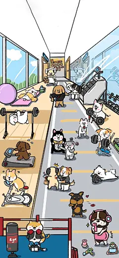 小狗 插画壁纸