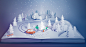 RMK - Christmas Pop-up Book : We created this charming family who, instead of buying one, bring their Christmas tree from the RMK managed forest. The 2D painted illustrations were then moved into Softimage where the pop-up book was created, rigged and ani