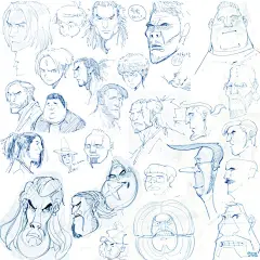 Hong SoonSang韩国插画师动漫游戏角色原卡通Q版人物设定素材参考