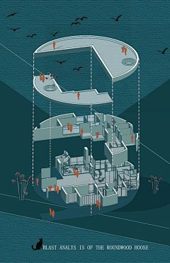 一只几蛋采集到建筑景观插画