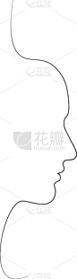 女孩,似人脸,数字1,线条,贞德,华丽的,暗色,肖像,女性特质,女人