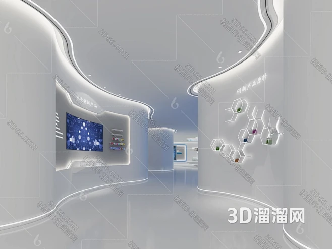 【展厅3D模型下载】-展厅3D模型素材下...