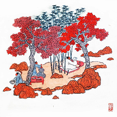 虞美人与鸢尾采集到中国风素材画