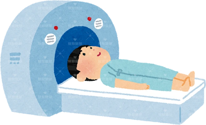 一位男子接受 MRI（CT 扫描）检查贴纸扁平儿童插画元素卡通免扣png图片素材-花瓣网