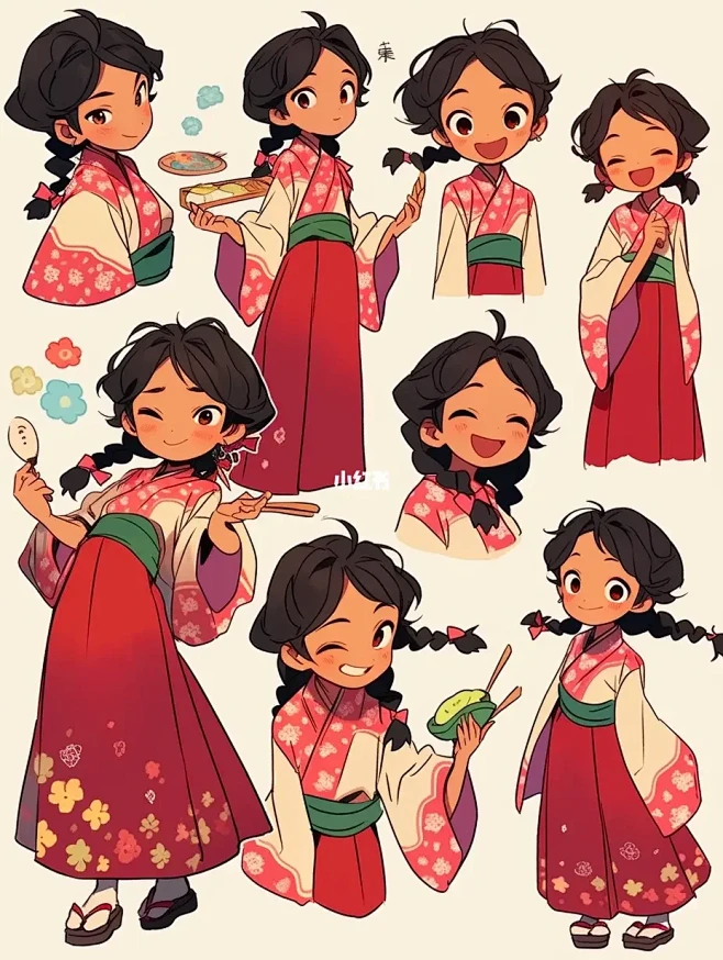 穿汉服的中国女孩