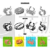 清新,餐馆,分离着色,计算机图标,一个物体,可爱的,触须,菜单,食品,龙虾