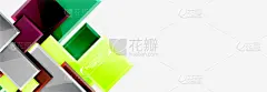 极简构图,抽象,正方形,背景,季节,形状,几何形状,三维图形,绿色