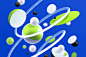 Free vector green and white futuristic 3d background