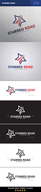 Starred Road Logo Template - Objects Logo Templates