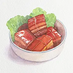手绘美食