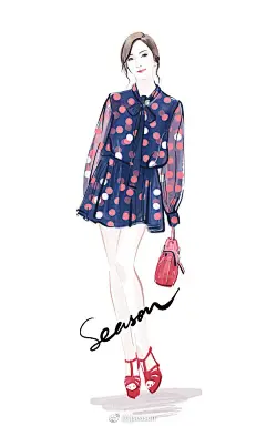 #jjseason插画# #插画明星搭配# ----- Pick一款甜甜美美的小裙子 #迪丽热巴#  #刘诗诗# #佟丽娅# #古力娜扎#  #赵丽颖#  #刘雯#  #唐嫣#   #郑秀妍# #周冬雨# ​​​​