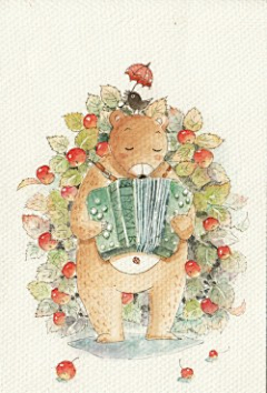 小落兔子采集到彩铅插画