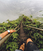 #带上DW去旅行# 夏威夷Haiku Stairs——这段神秘而迷人的徒步小径被誉为天国的阶梯，无论是绝美风光还是热爱秘境的爱好者，都对其充满无限向往。
