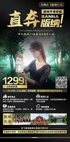 直奔版纳海报-设计素材-shejisc.cn