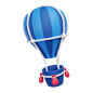 热气球 3D 图标