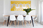 Contemporary Kitchen/Dining Room Design Ideas, Renovations & Photos with White Walls