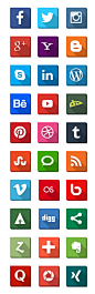 3D Social Media Flat Icons - Free Download on Behance