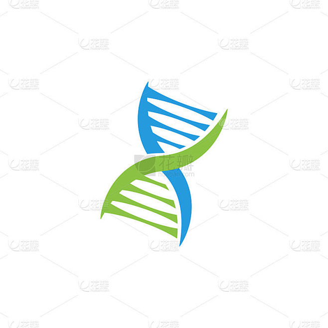 基因DNA图标符号矢量插图概念。